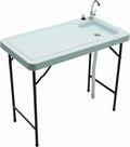 Cleaning and Quick-Connect Outdoor Stainless Steel Faucet Fish Table with Game MT-2/SKFT-44