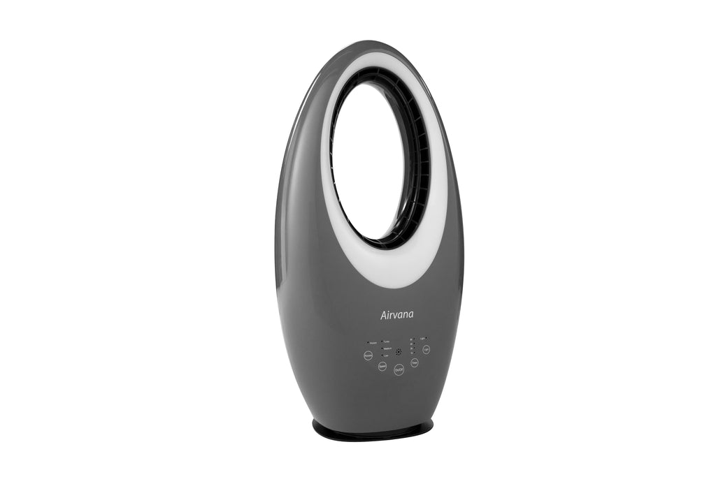 Airvana with Bladeless AV1700FAN- Gray and Filter Remote Fan Vortex