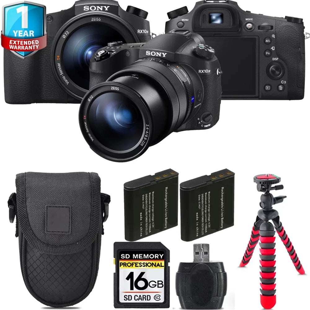 IV -16GB + Case Digital + Extra +1 Warranty Cyber-shot Battery Camera Sony Yr DSC-RX10