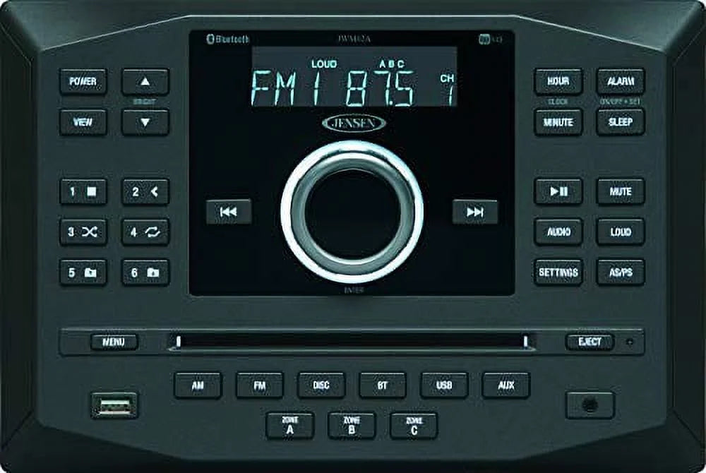 App Cd Stereo Fm Jensen Jwm62a Dvd App Ready Wallmount Usb Am Aux Bluetooth W/
