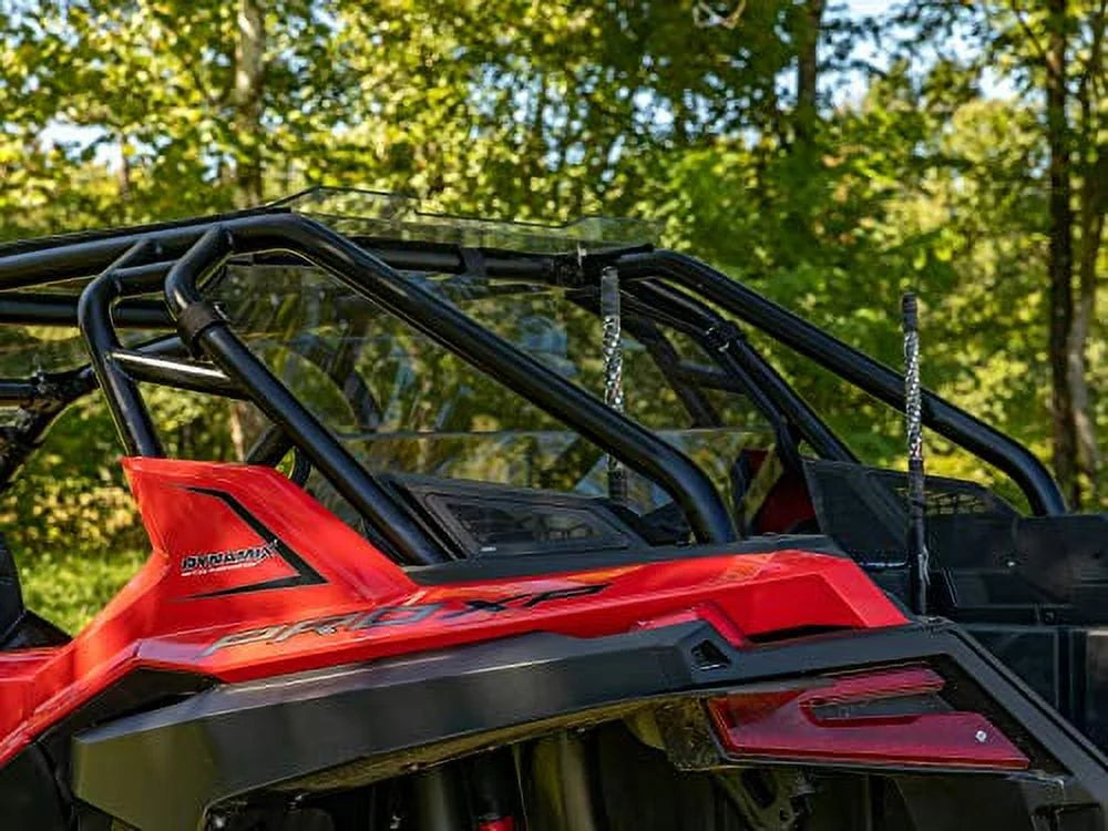 Non|Scratch Duty USA|Eliminates suction (4 UTV 2020+ SuperATV PRO Dark Windshield in Heavy windshield|RWS-P-PROXP4-71 Resistant from Polaris 4 XP RZR Tinted Rear front Seater)|Made for