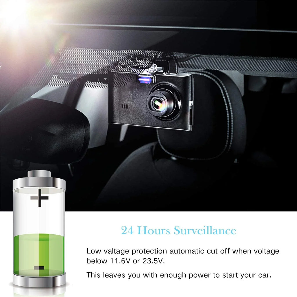 Dash Power Car Camera Wire Plozoe Cam to Dashcam, USB for 12V-24V ro Charger Kit, 5V Hard Hardwire Cord, Kit Dash