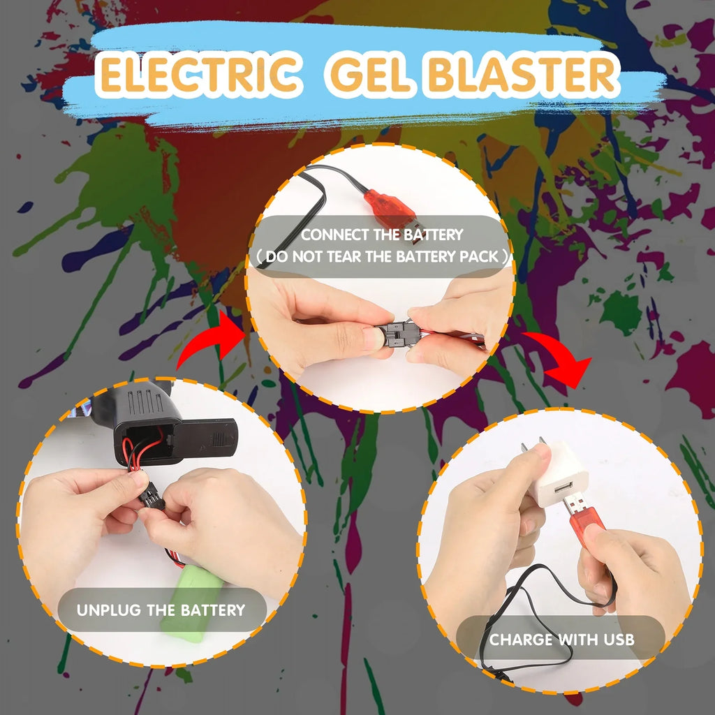 Water Splatter for Out Ages Blaster , Gel for Games with 12+ Backyard Activity Beads Toys Kids&Adult Automatic Door Gun Yimore Balls 15,000 Ball