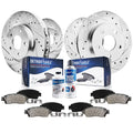 2007 Ceramic Front Replacement for 11.65" Detroit Kit 11.06" 2017 Pads Disc 2006-2018 Brakes Toyota Rav4 Drilled 2008 2013 2016 Rotors Axle and 2012 - Slotted 2011 Brake 2014 2009 Rear 2010 & 2015