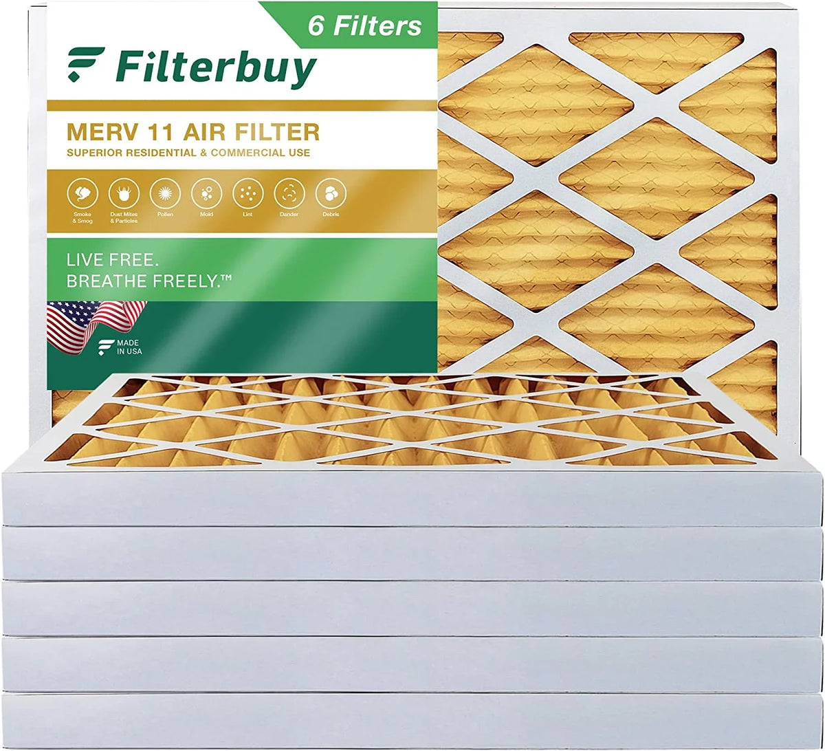 HVAC 16x36x2 AC Pleated (6-Pack) MERV Filters Filterbuy Air Furnace 11