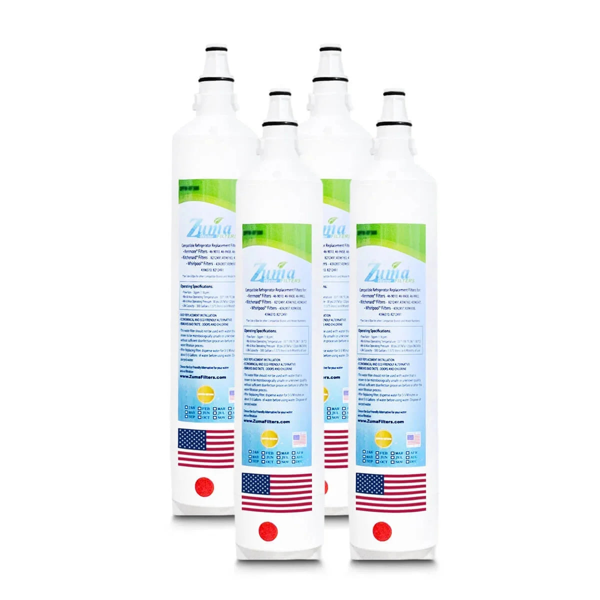 Filters Pack , Model Made - - in # IC18FILH Brand ZUMA , , 4 Subzero® with Compatible U.S.A. Water ZWFZ1-RF750