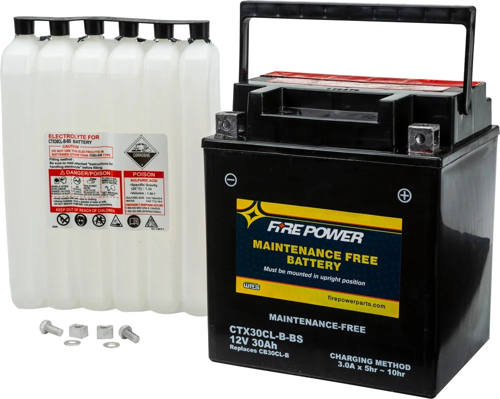Battery Compatible Deluxe CTX30CL-B-BS Power With Sea-Doo VX Fire 2005-2015 Maintenance Free 1100