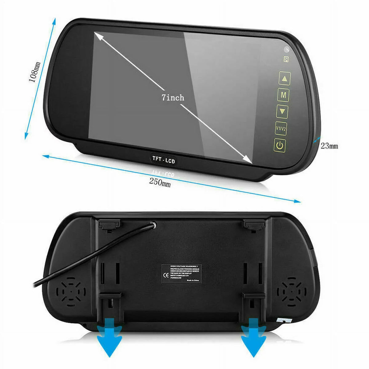 Monitor Vision 7" Wireless Backup View Camera Parking Rear Night Car System HD