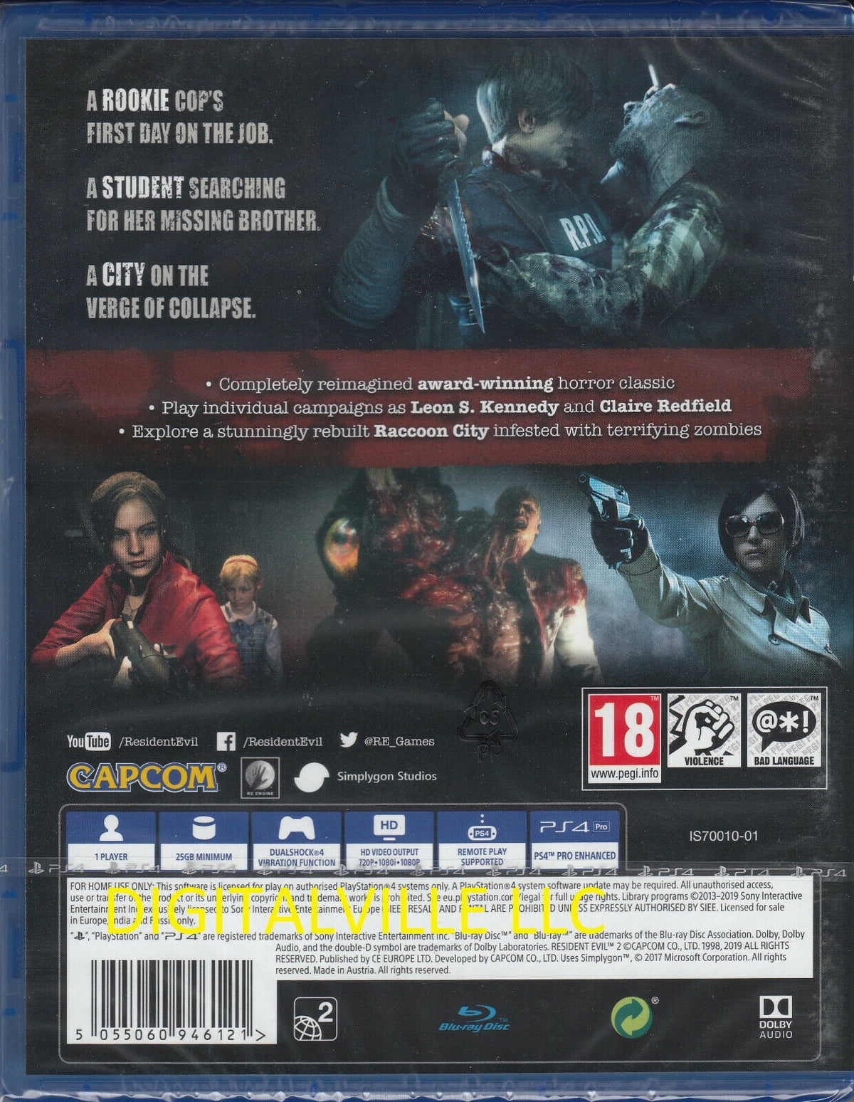 Brand Factory 4 Evil PlayStation New 2 Sealed PS4 Resident