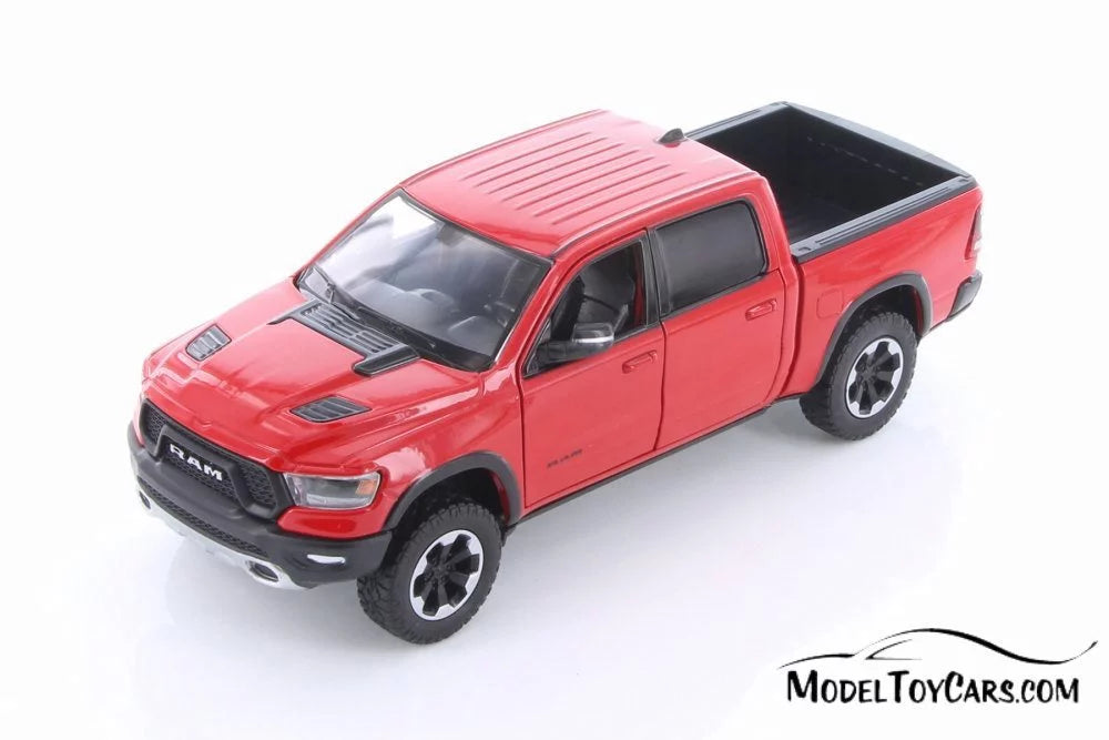 Cab Car Truck, Dodge 79358/16D - Showcasts 1/24 2019 Toy New Rebel Pickup but 1500 - BOX) Crew Diecast Red (Brand scale NO Ram Model