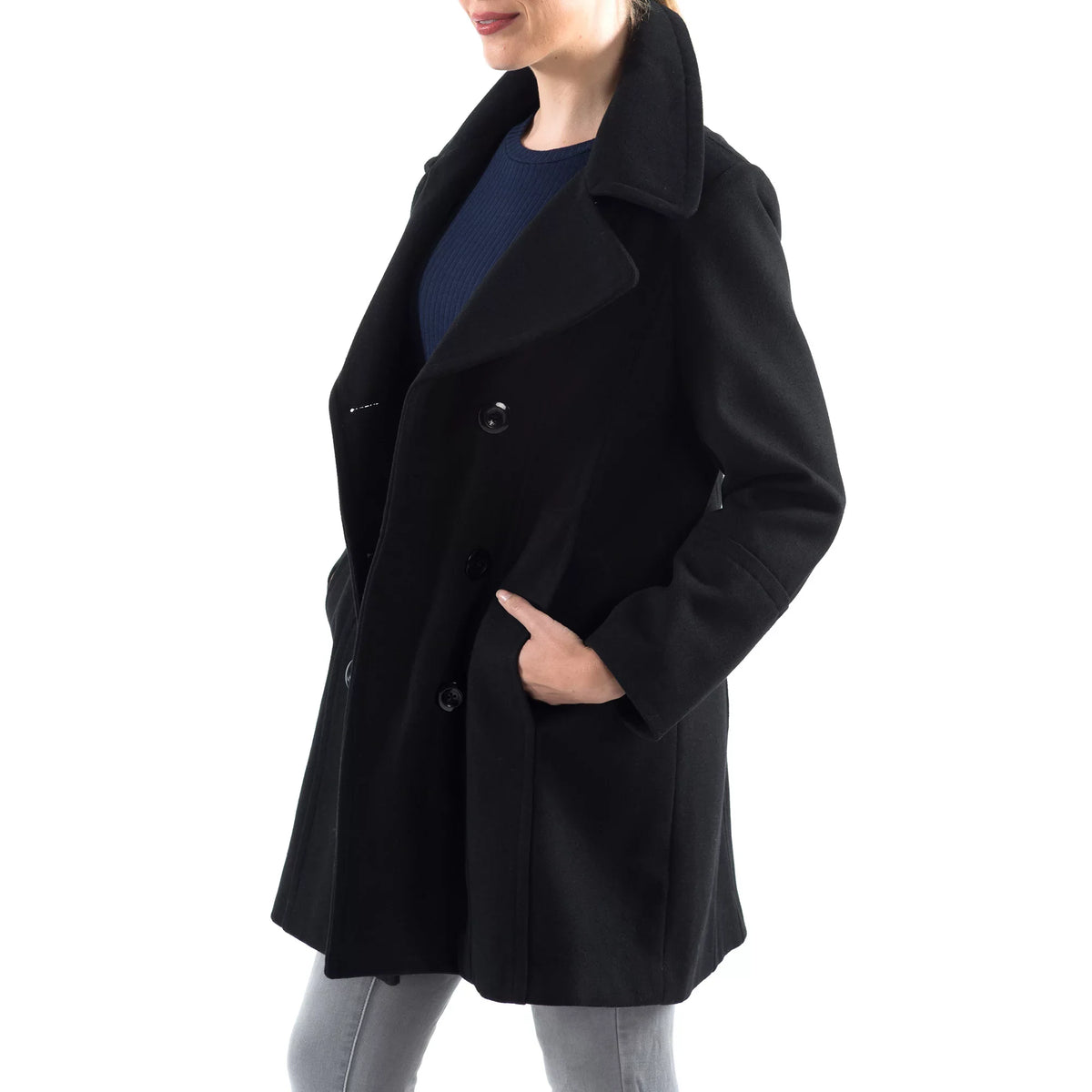 Alpine Breasted Jacket Coat Wool Overcoat Norah Swiss Peacoat Womens Double