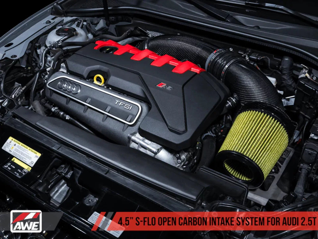 Fiber for Tuning RS3 TT RS Audi AWE Open Intake Carbon S-Flo 2660-15048 &