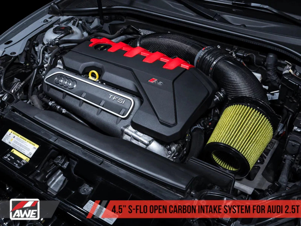 Fiber for Tuning RS3 TT RS Audi AWE Open Intake Carbon S-Flo 2660-15048 &