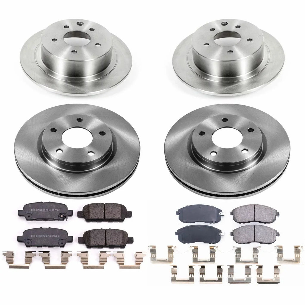 Replacement and Stock Front Rotor Kit Stop Rear Sentra Power and KOE8359 Brake Nissan 2019 Pad Fits
