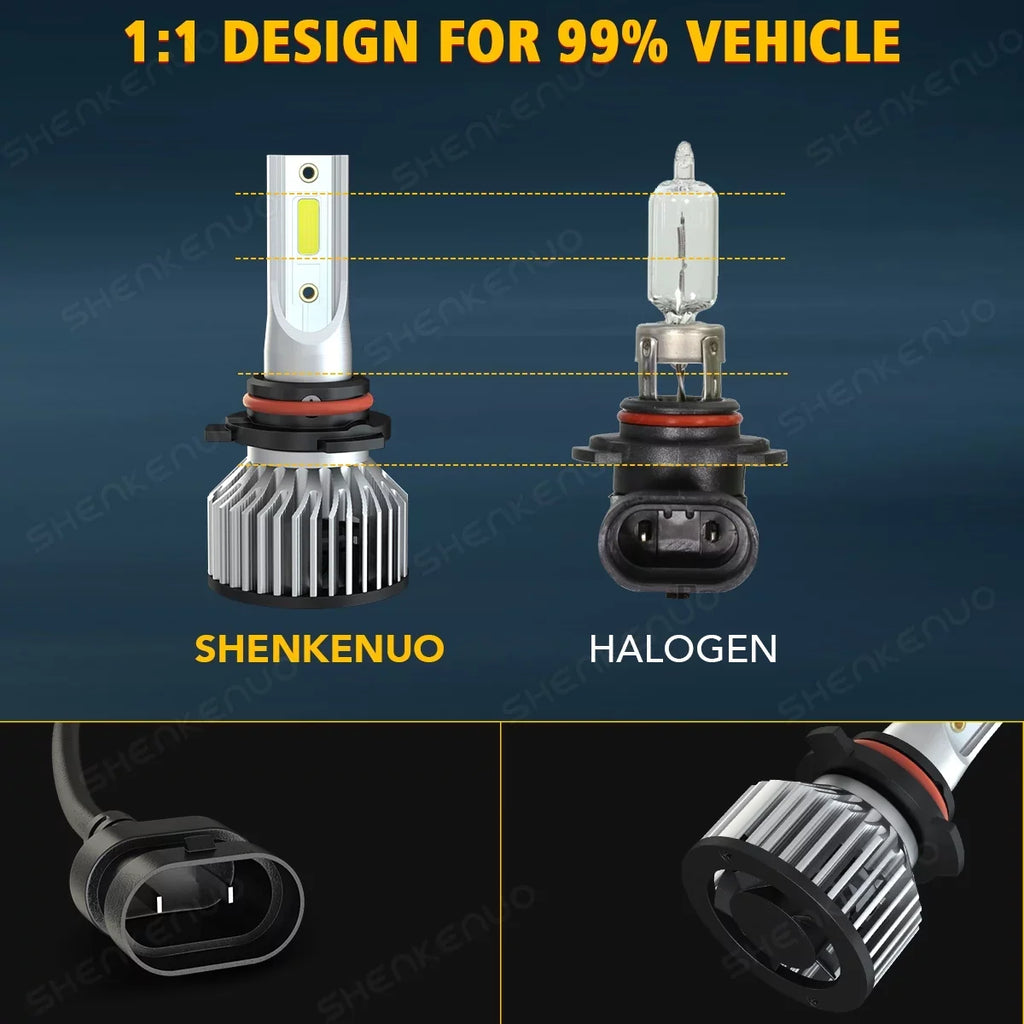 Low Front For Bulbs 1500 Ram Beam LED Headlight White High 2019-2022 9005+H11