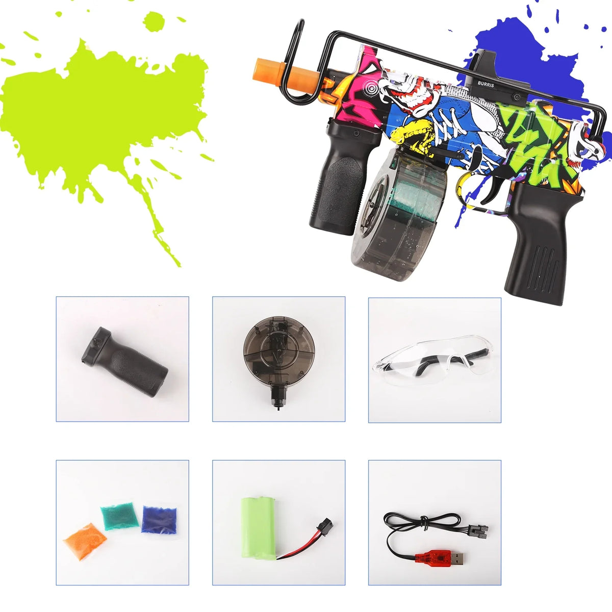 Water Splatter for Out Ages Blaster , Gel for Games with 12+ Backyard Activity Beads Toys Kids&Adult Automatic Door Gun Yimore Balls 15,000 Ball