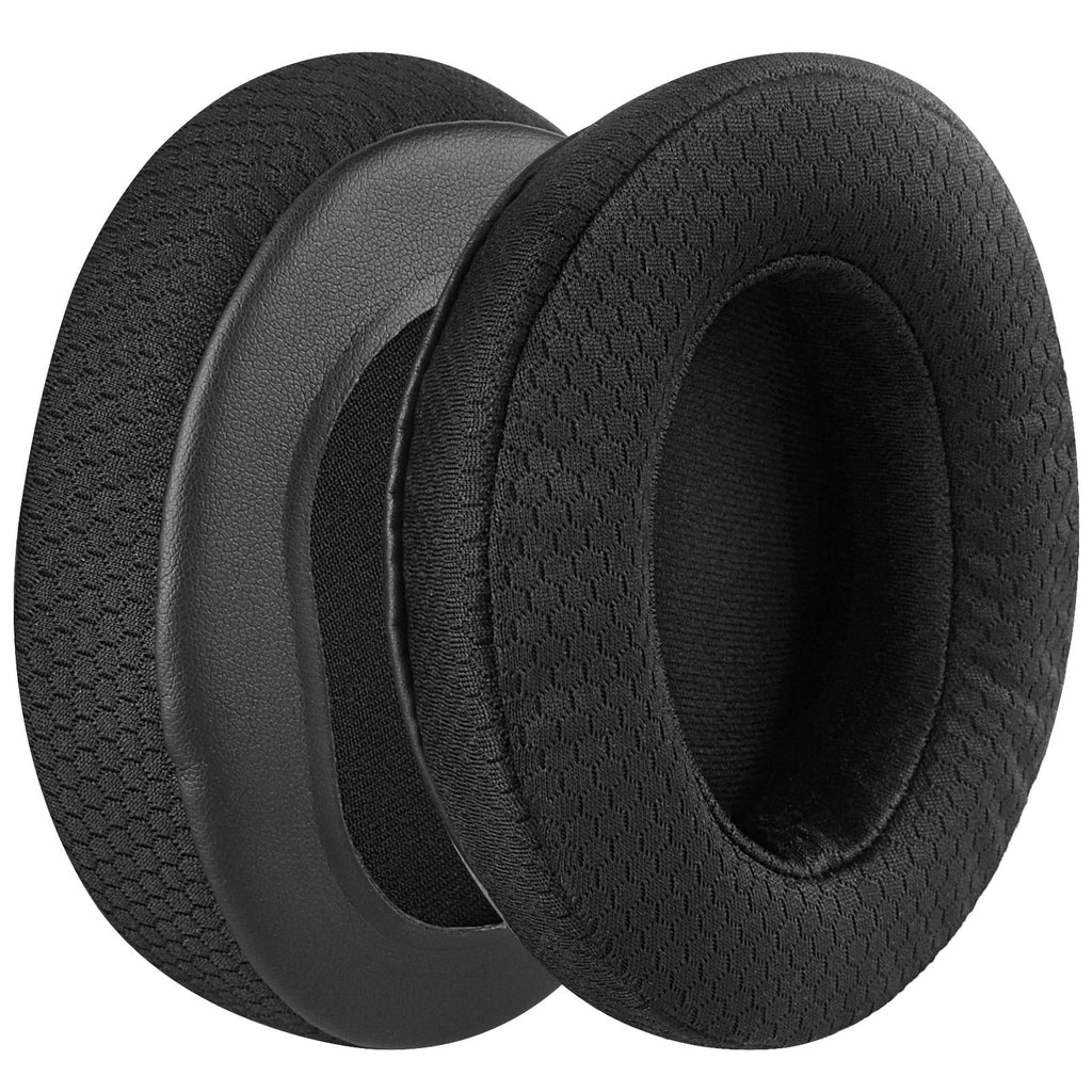 Mesh Repair Cups Headphones Thick Ear Earpads, Corsair Ear HS40, Geekria Pads Comfort Extra (Black) Ear for HS35, HS45 Fabric Cushions, Replacement Headset Parts