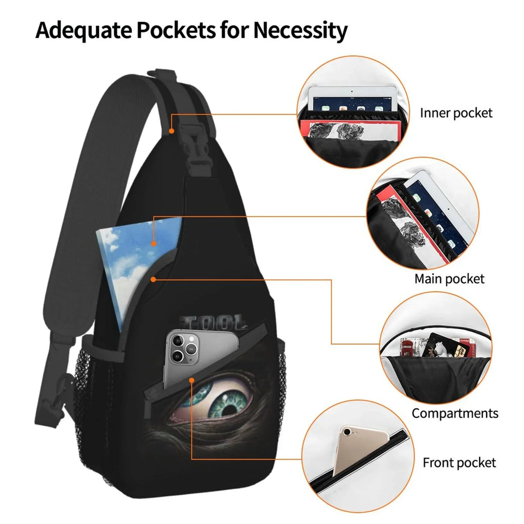 Women Tool For Men Sling Teen Adults Bags Diagonally Band Chest Backpack Travel Daypack Crossbody Music Bag