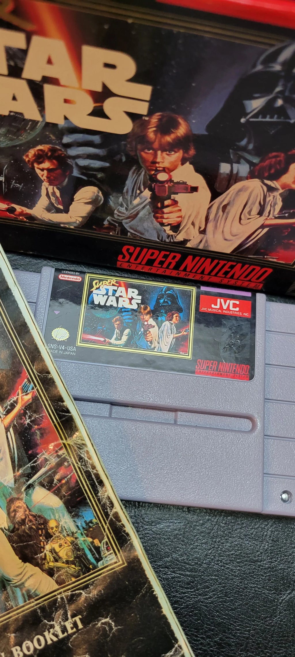 (Super Authentic Nintendo CIB In 1992 Original Box Condition System) SNES + Instructions Complete Owner Ent. STARWARS Immaculate Cartridge