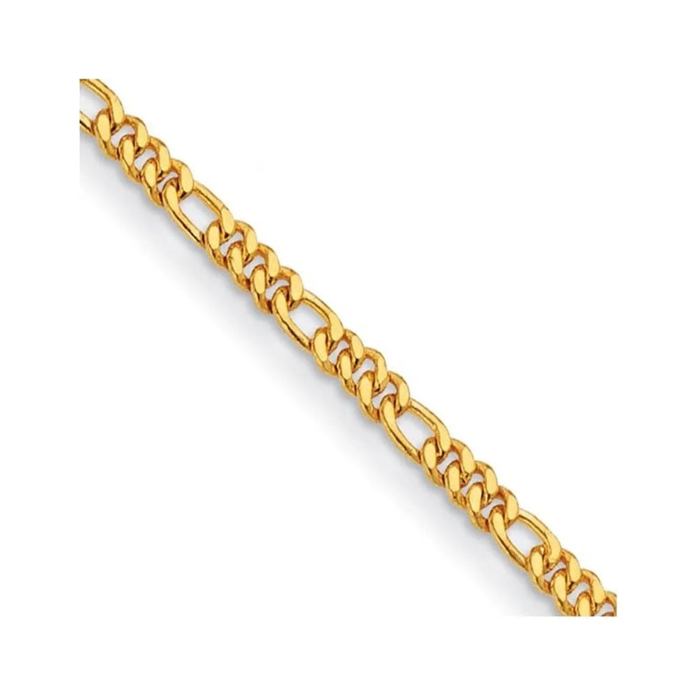 Day Fine 4.8mm Gift Solid Auriga Polished 24k Women Gold for Chain Bracelet Jewelry Yellow Mother's 8" Figaro