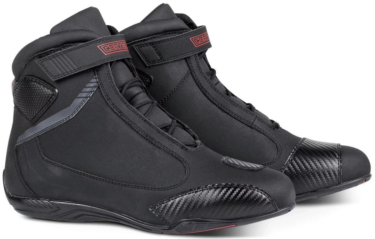 Mens Waterproof Motorcycle Black Shoes Cortech 7 Chicane USA