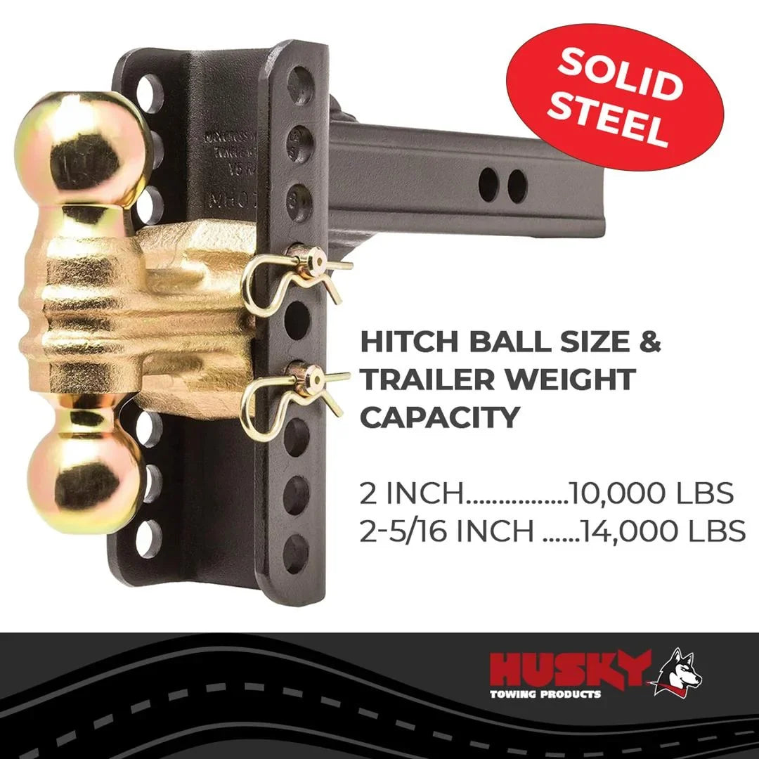 Towing Receiver 2" Trailer Hitch Ball 33104 Mount Husky