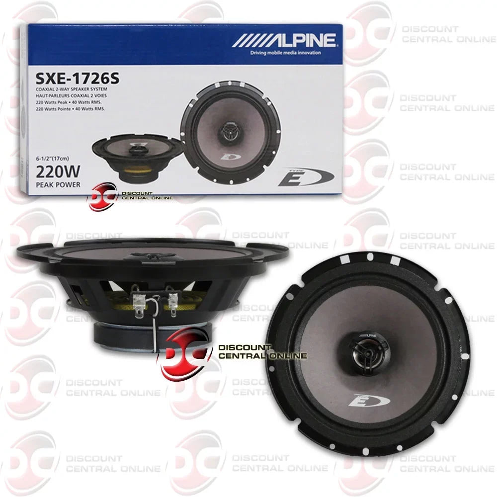 Alpine 6.5" 220w Pair Car SXE-1726S Coaxial Audio 2-way Speakers