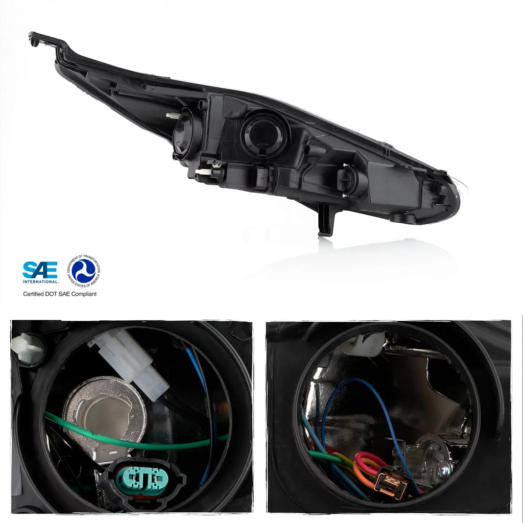 [Halogen Fiesta Driver Sedan 2015 AKKON Headlamp Left Fits Ford 2016 Chrome 2014 Hatchback Type] 2017 Titanium Headlight -