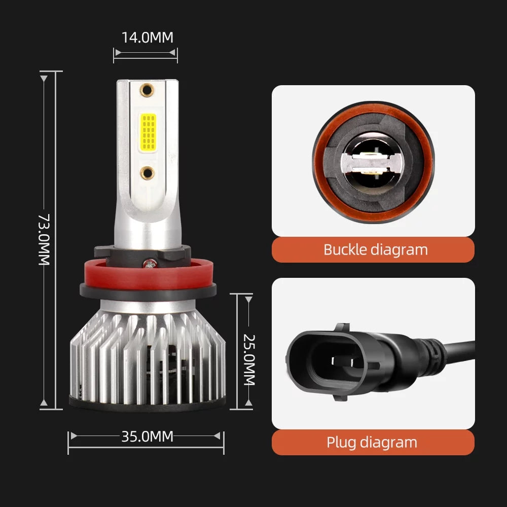 Low Front For Bulbs 1500 Ram Beam LED Headlight White High 2019-2022 9005+H11