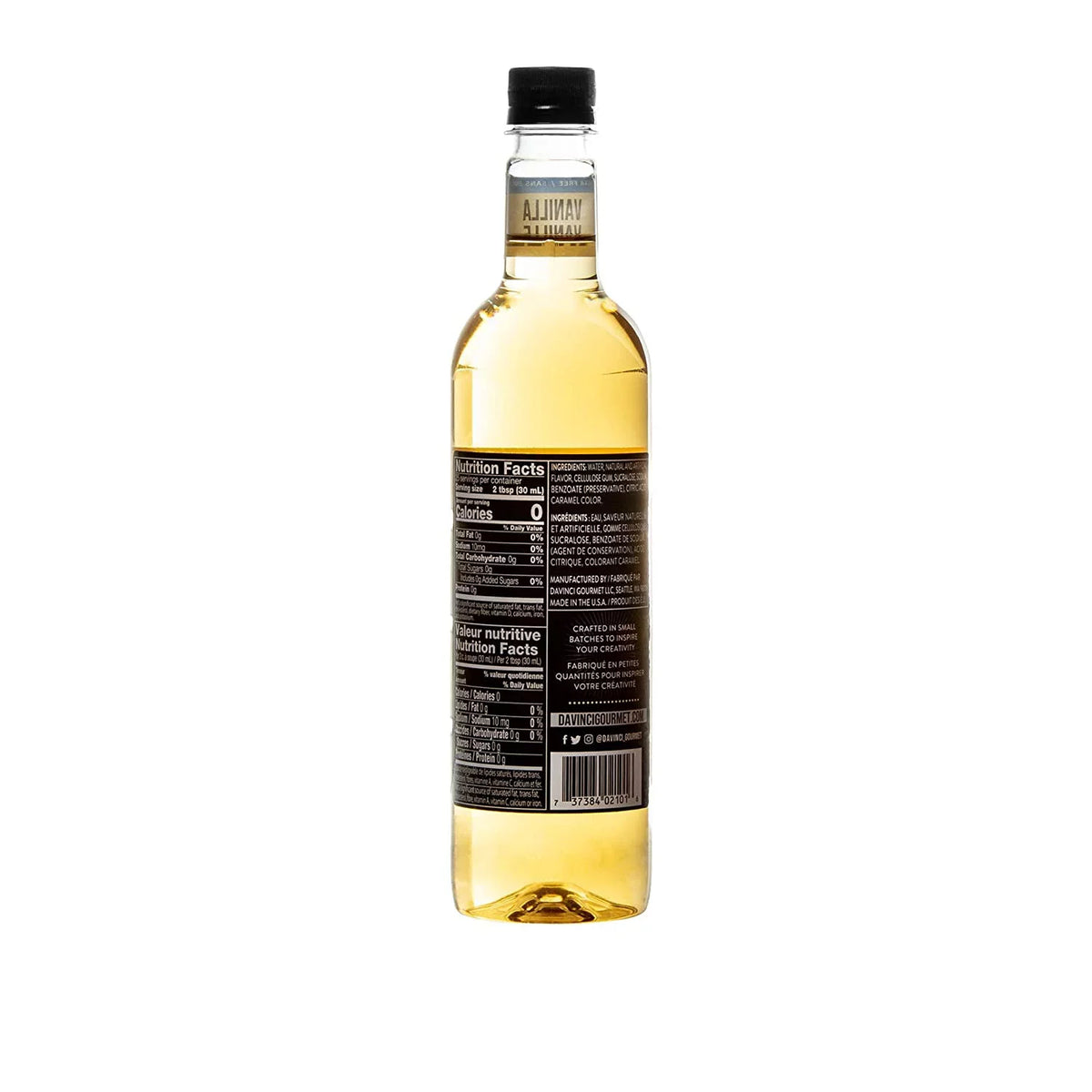 Ounce Sugar-Free Gourmet 25.5 Bottle 4) of (Pack DaVinci Vanilla, Syrup,