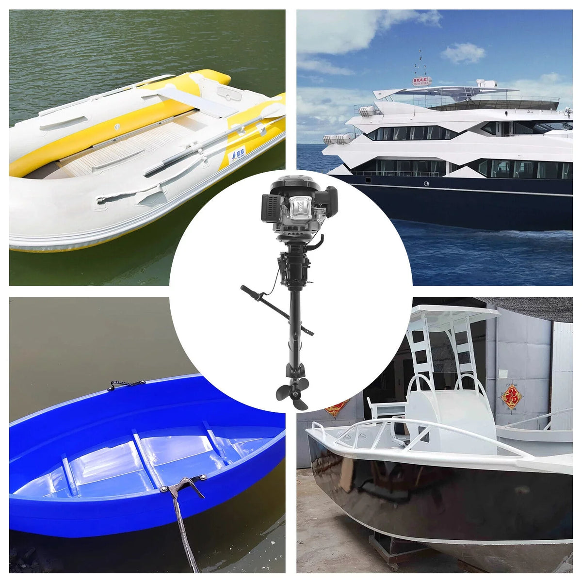 196CC Fishing 3600R/Min System Liters Boat Cooling HP 1.8 Motor Outboard EngineWater 7.5
