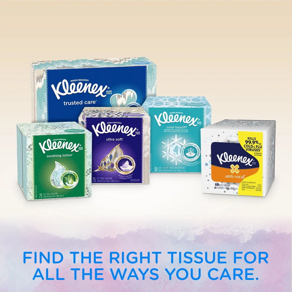 Tissues, Tissues) Everyday Kleenex (850 10 Boxes Total Flat Facial