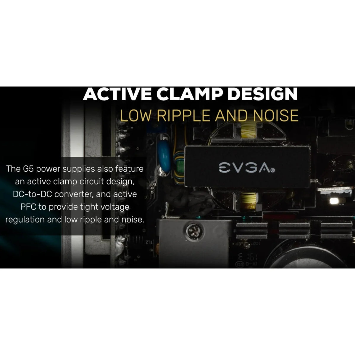 Power FDB 10 Warranty, 80 Plus Compact Supply 220-G5-0650-X1 Fan, Modular, EVGA Self Mode with Year Gold 650W, SuperNOVA G5, Power Eco Size, Includes ON 650 150mm Fully Tester,