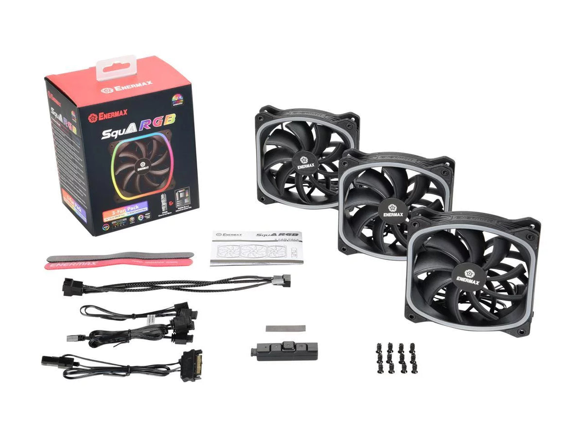 Case RGB 120mm Enermax Fan 3pk SquA