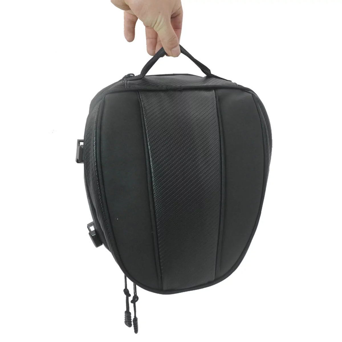 Expandable Leather Rear Tail Bag PU Motorcycle Seat Luggage Bag Pack