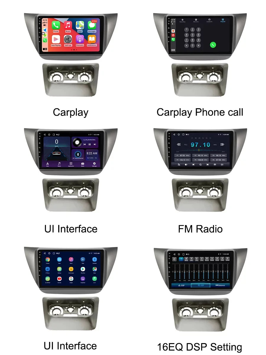 Radio Carplay Lancer With 9 Android Navi Car Mitsubishi Stereo Android Auto For Bluetooth GPS - 2000 2010 Screen CS