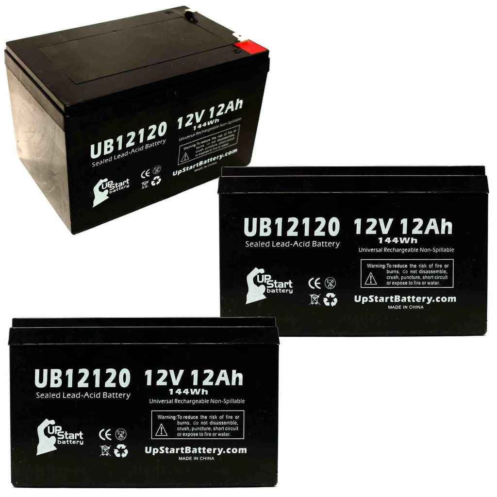 Universal - F1 Includes GTI Sealed F2 - AGM, SLA) Terminal 12000mAh, Acid (12V, Adapters F1 Replacement Battery 12Ah, SEA-DOO Terminal, SeaScooter to Pack - 3x 6 Lead UB12120 Battery