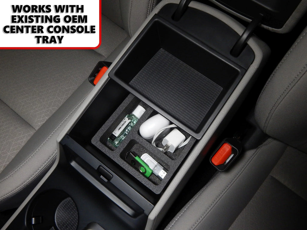Red Tucson Piece Center Vehicle Hyundai Brake) 2 Hand Console Black (Without Anti-Rattle Set 2016-2019 Organizer Stacking Inserts Auto Compatible with Hound