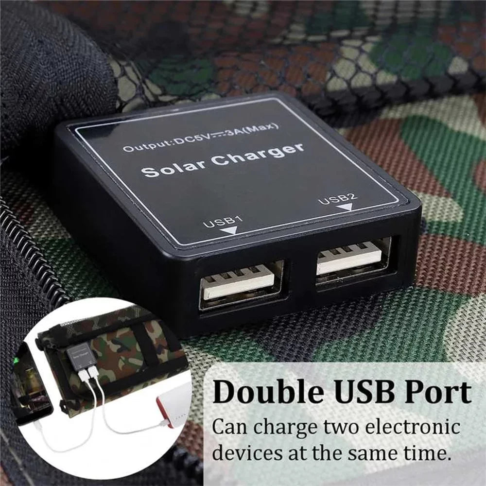 USB 80W Folding Camping Charger Panel Bank Paddsun Power USA Phone Hiking Solar Outdoor