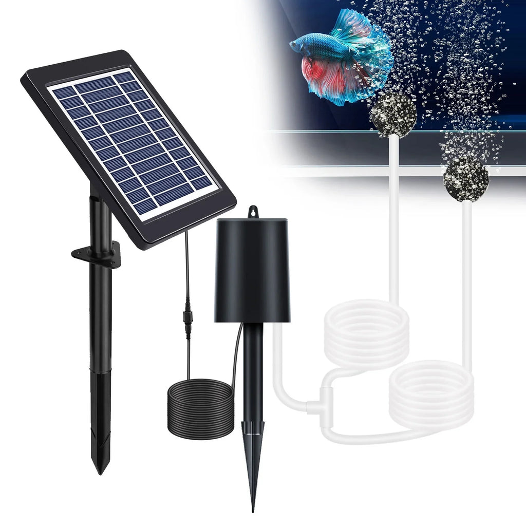 Aerator 3 Pond with Andoer 4W, Stock Modes, Powered Solar Air Pond Pump,