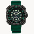 BN0228-06W with with Case Strap Citizen Men's Dive Titanium Promsater - Super Eco-Drive Green