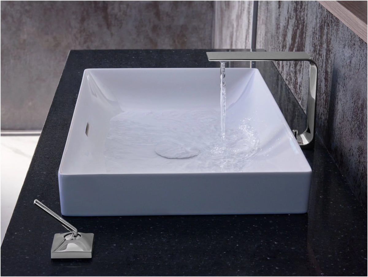 LT476GR#01 Rectangular Bathroom with TOTO® 23" Vessel Kiwami® - White Sink Cotton CEFIONTECT,