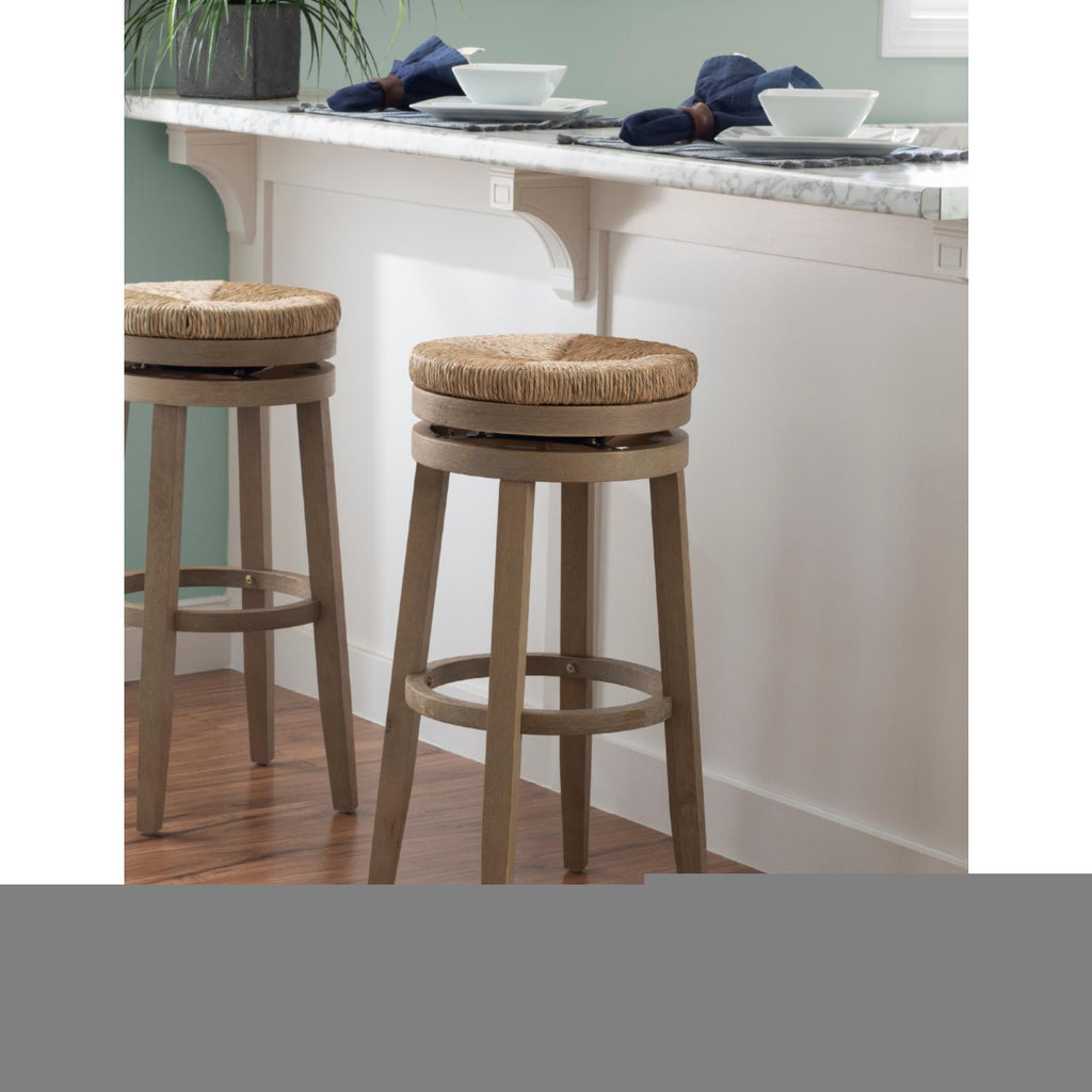 31 Stool Natural Bar in. with - Rush Powell Swivel Natural Morgan