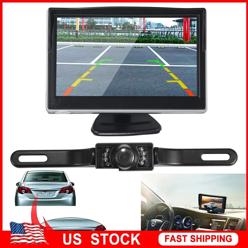 Backup Vision Rear Wireless Car Camera 5" HD Waterproof Monitor kydely Kit Night View