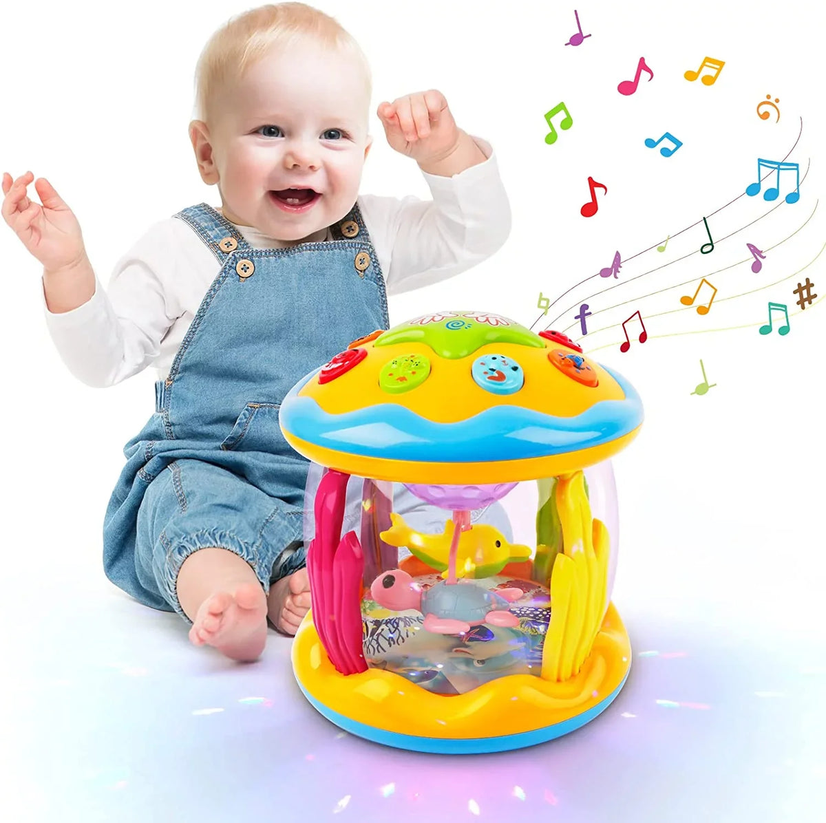 Educational Light in for Projector Toys Musical 1 For Learning Toddlers Rotating Toys,Ocean Baby Up Toys Months,4 Infant 6-12 LAYADO