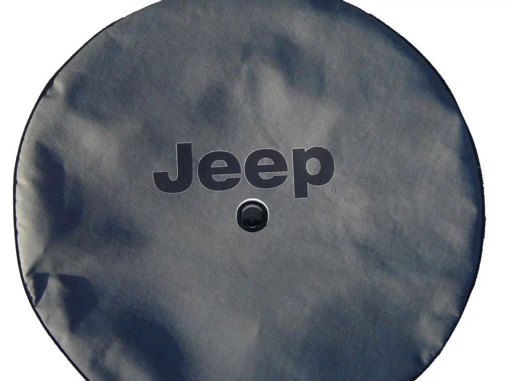 Series Texture Vinyl Denim Black-on-Black - Spare w/Camera Cover - Endurance - Brawny Tire - High - Made Brawny 35-in SpareCover® US - Heavy Jeep
