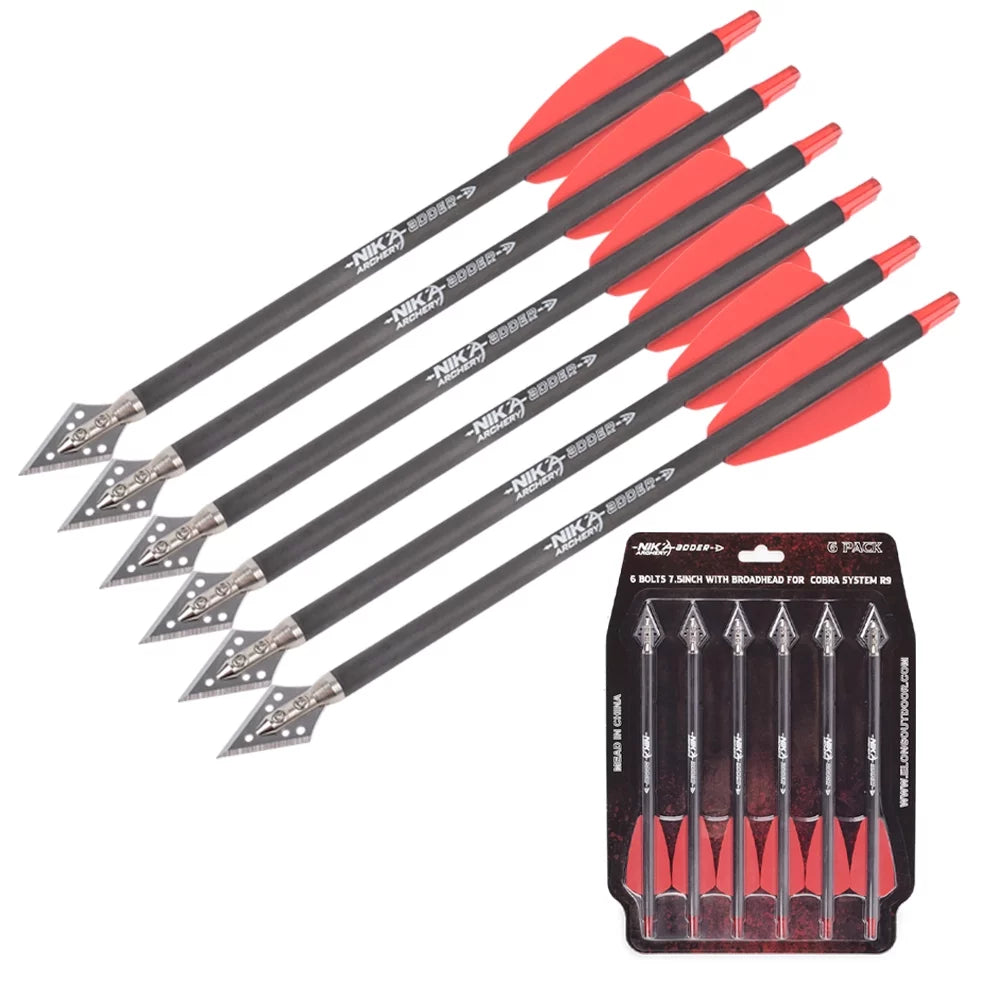 Cobra Carbon 7.5" for Crossbow R9 Hunting EK Bow with Bolts Broadheads Arrows