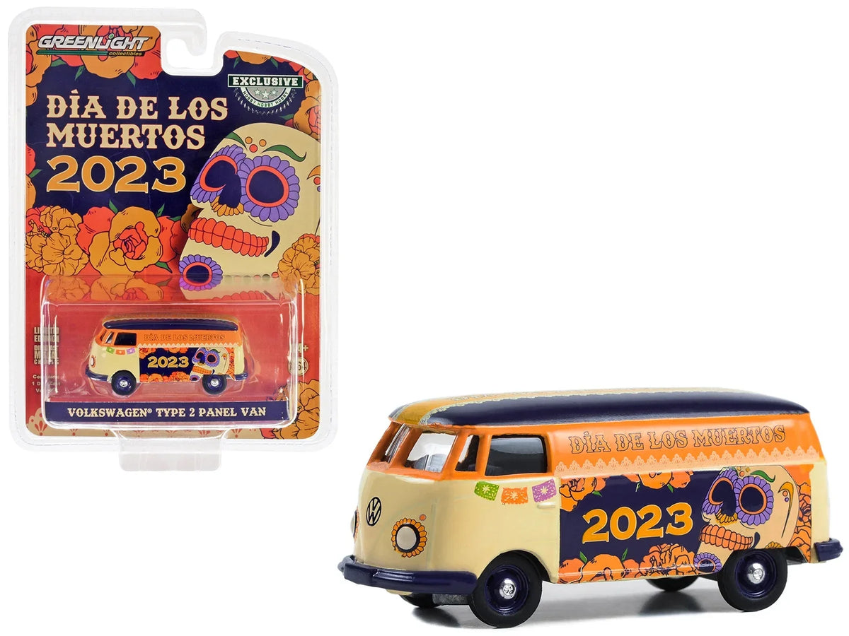Orange Series Top 2023" Type Muertos Model Panel Blue Exclusive" by Diecast Greenlight los Beige Volkswagen Car "Dia with Van and 1/64 "Hobby 2 de