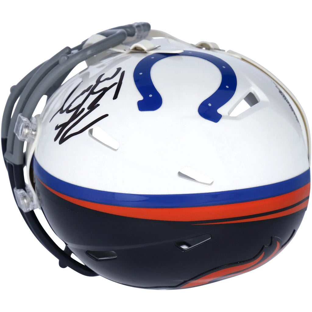 '- Colts Mini Denver Riddell Certified Broncos Indianapolis Half Half - Manning & Denver on Fanatics Speed Authentic Autographed & Peyton Helmet Signature Side