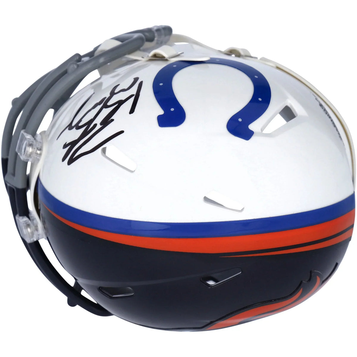 '- Colts Mini Denver Riddell Certified Broncos Indianapolis Half Half - Manning & Denver on Fanatics Speed Authentic Autographed & Peyton Helmet Signature Side